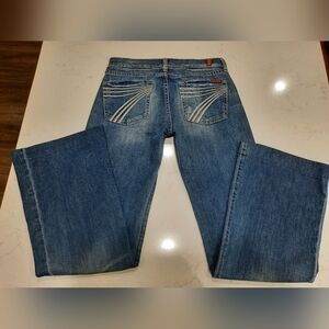 7 for All Mankind Women’s Wide Leg Jeans Size 28W 30L Medium Wash